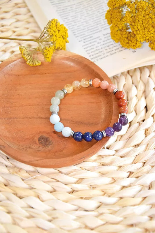 Bracelet 7 Chakras Mix Perle Ronde