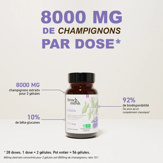 Gélules Chaga - Antioxydant Puissant et Immunité