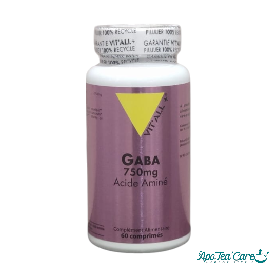 GABA 750mg - 60 Gélules Relaxation Stress Sommeil Vit'All+
