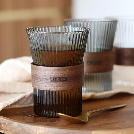 Lot de 2 Tasses Karl 250ml en Verre Borosilicate Graphite