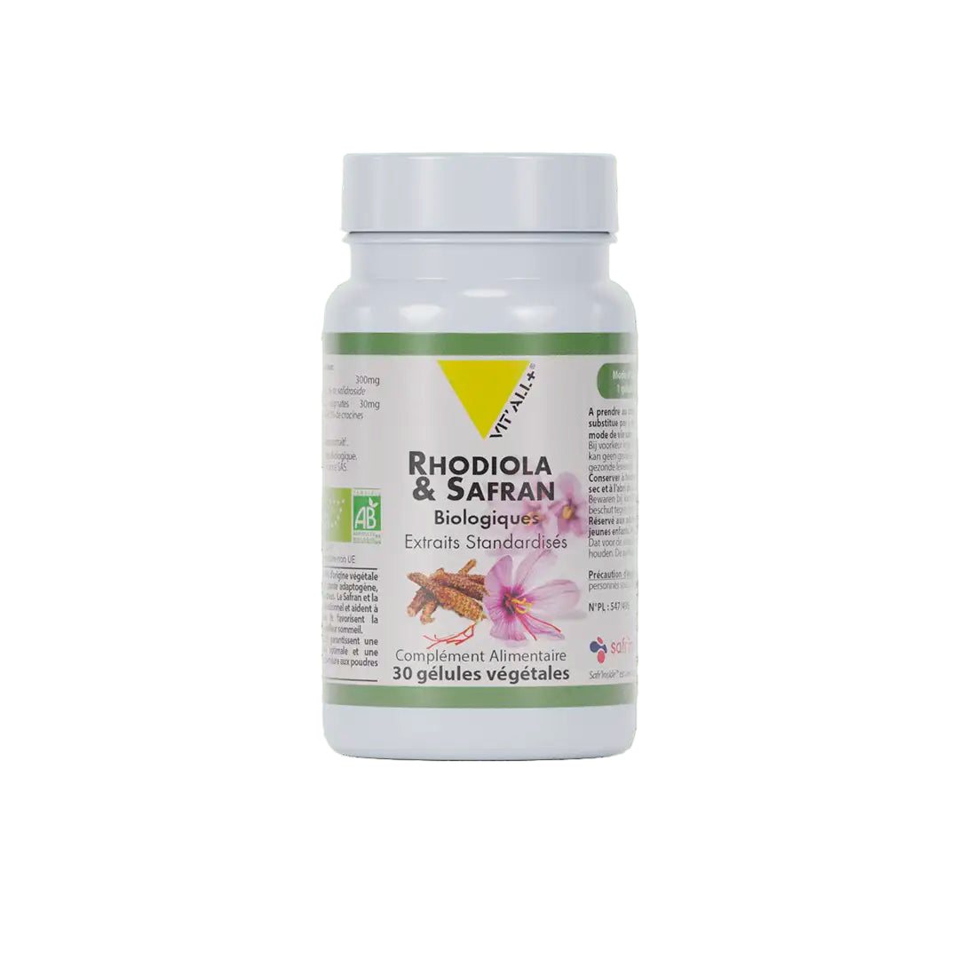 Rhodiola & Safran BIO 30 Gélules Végétales