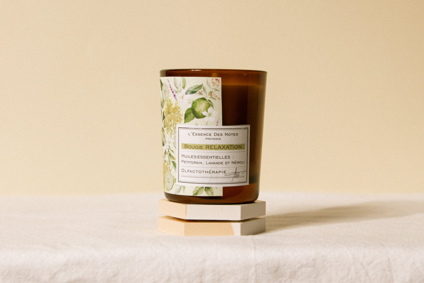 Bougie Relaxation Champ des cigales 180G L'Essence des Notes