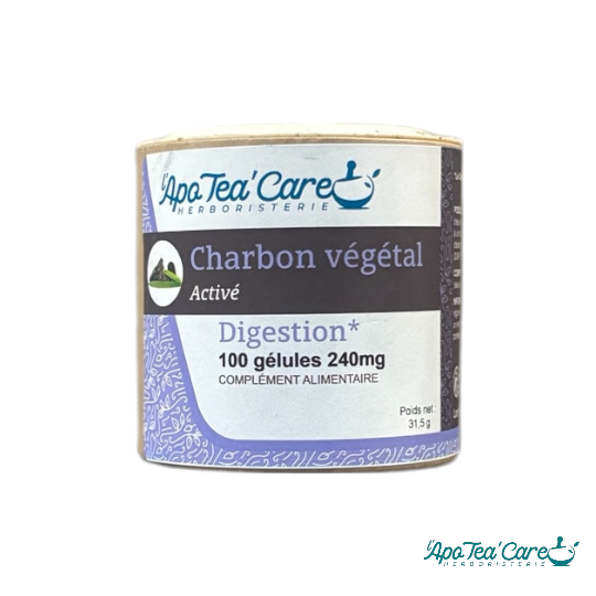 Charbon Végétal Activé 100 gélules 240 mg