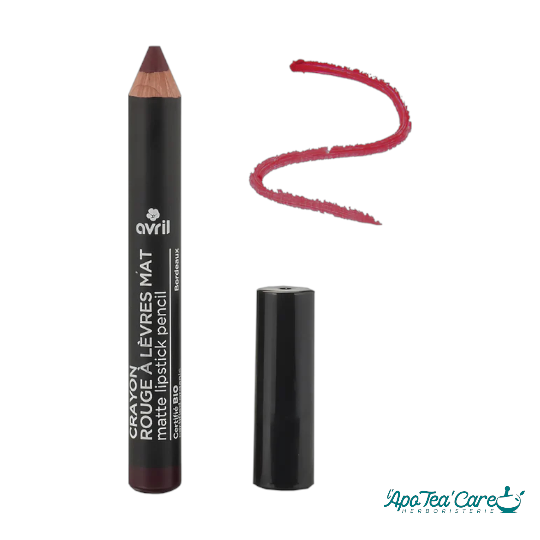 Crayon Rouge à Lèvres Mat Bordeaux Bio