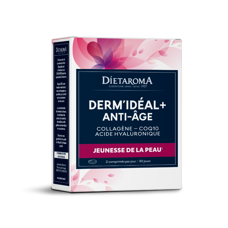 Dermideal Anti-Age complément alimentaire pour aider à lutter contre les signes de vieillissement de la peau - L'ApoTea'Care Herboristerie