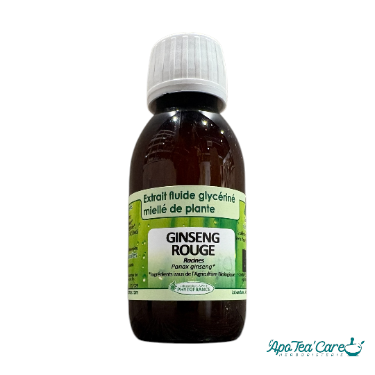 Ginseng Rouge Bio – Extrait Fluide Glycériné mielé | L'ApoTea'Care herboristerie perpignan