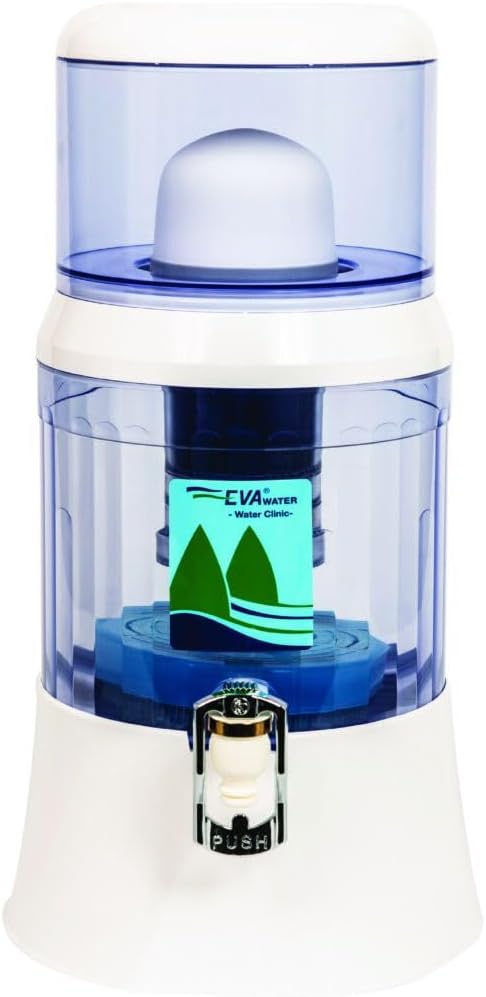 Fontaine Filtrante EVA 7L et 12L- Purificateur d'Eau Naturel Sans Électricité