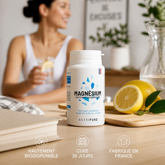 Magnésium Taurine B6 60 ou 180 Gélules - Fatigue, Stress & Muscles - Nutripure