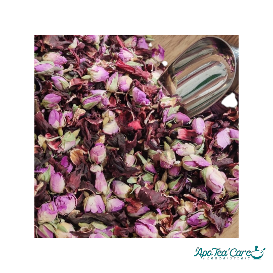 L'ApoTea Fraîcheur d'été – Infusion Florale Rose de Damas & Hibiscus - 60g