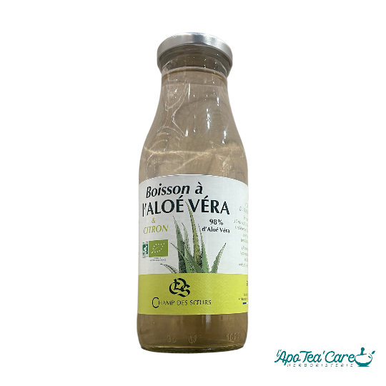 Citron : Boisson aloé véra bio 500ml Citron – tonique et rafraîchissante L'ApoTea'Care