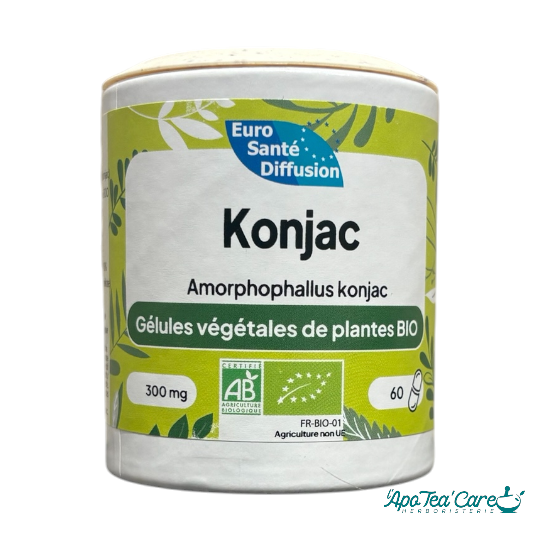 Konjac Bio 300mg 60 Gélules - Satiété & Digestion Cure Minceur