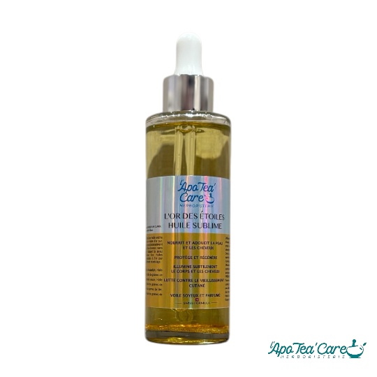 Huile sublime L'Or Des Étoiles 75ml – soin nourrissant polyvalent peau et cheveux L'ApoTea'Care