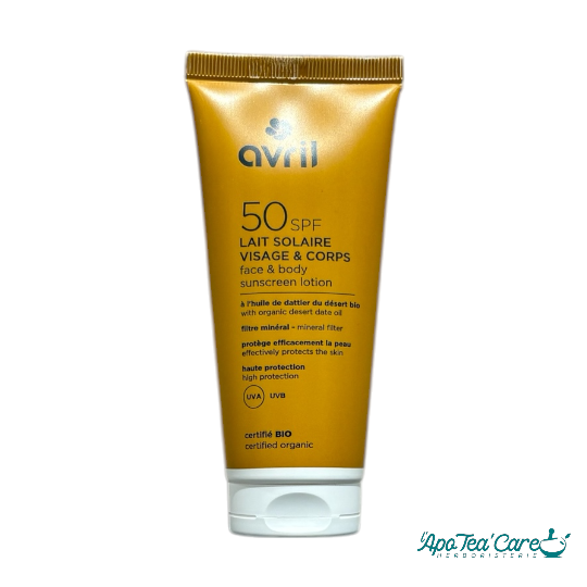Lait solaire SPF50 Avril Cosmétiques Bio
