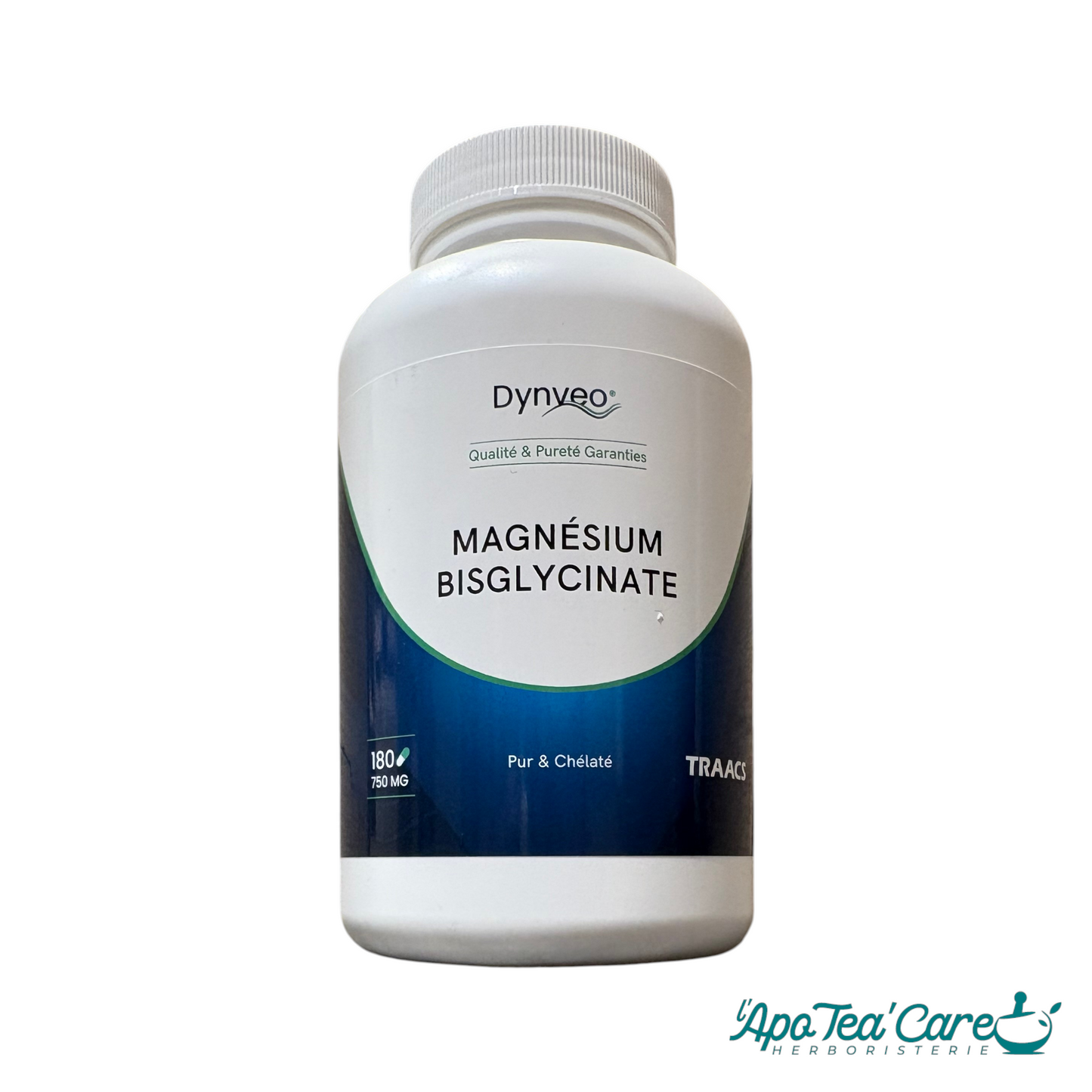 Magnesium bisglynicate 180 gelules - Stress & fatigue nerveuse - Dynveo - L'ApoTea'Care