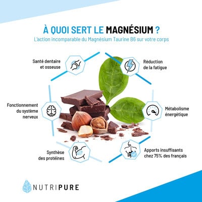 Magnésium Taurine B6 - Format : 60 ou 180 Gélules