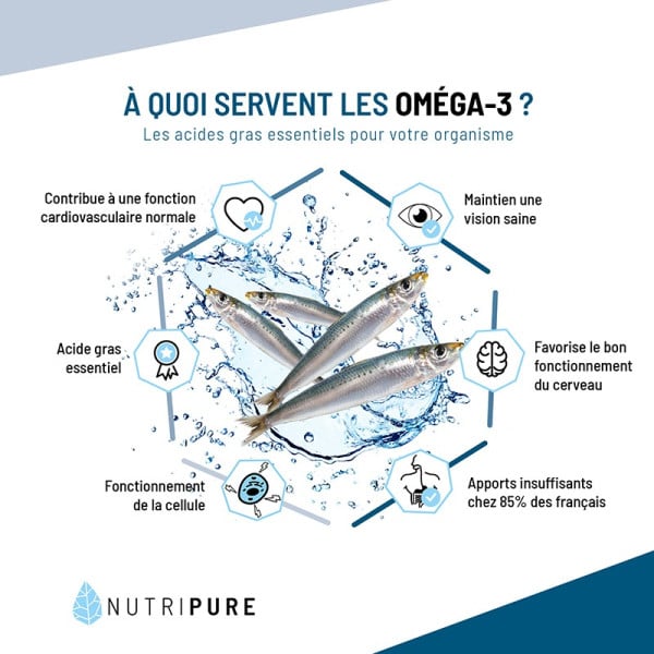 Omega 3 Epax 90 Capsules Nutripure - Cœur, Cerveau & Vision