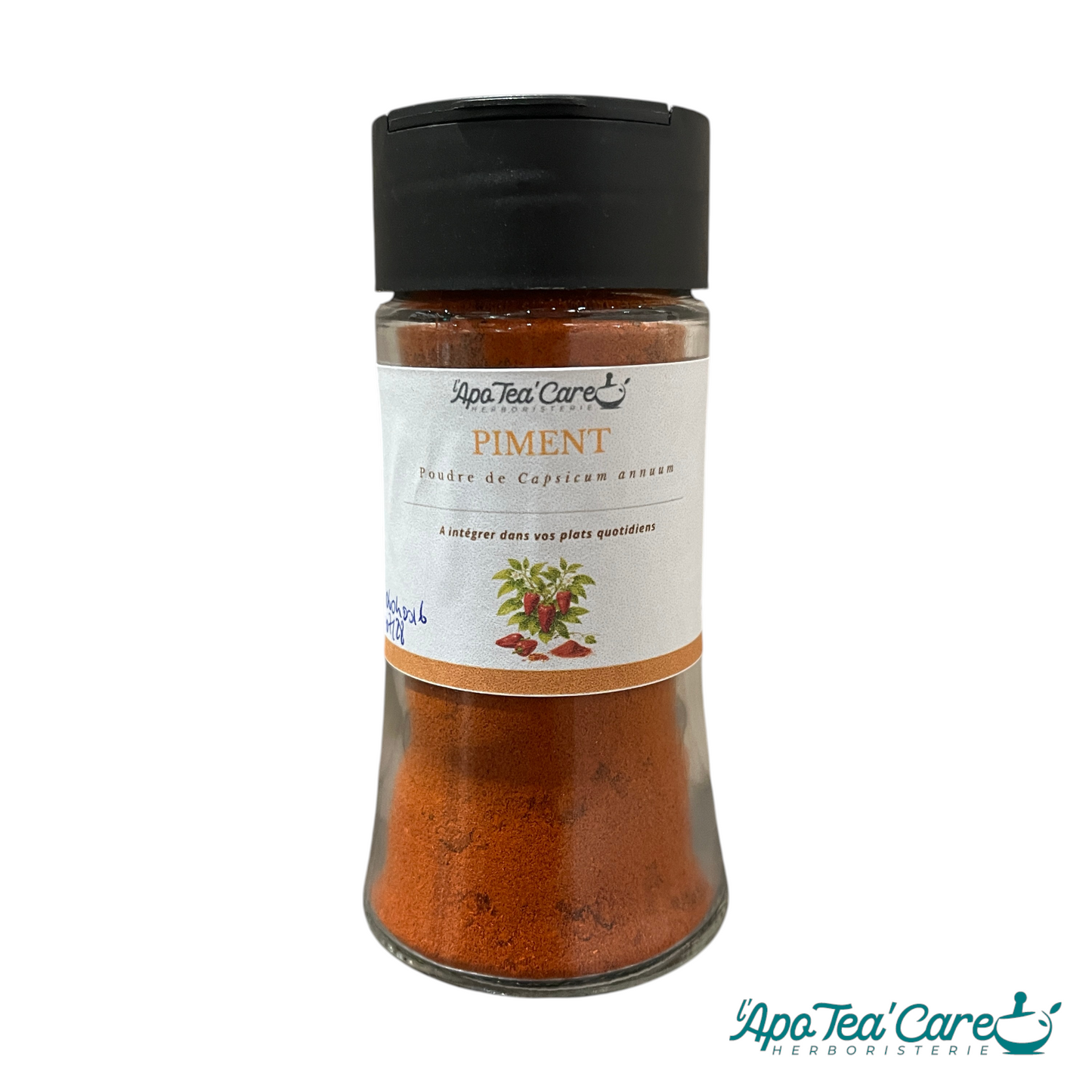 Saupoudreur piment de Cayenne bio 40g – Épice en poudre format pratique | L'ApoTea'Care herboristerie