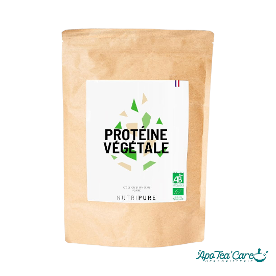 Protéine Végétale Bio 80% Pois et Riz 750g Nutripure L'ApoTea'Care