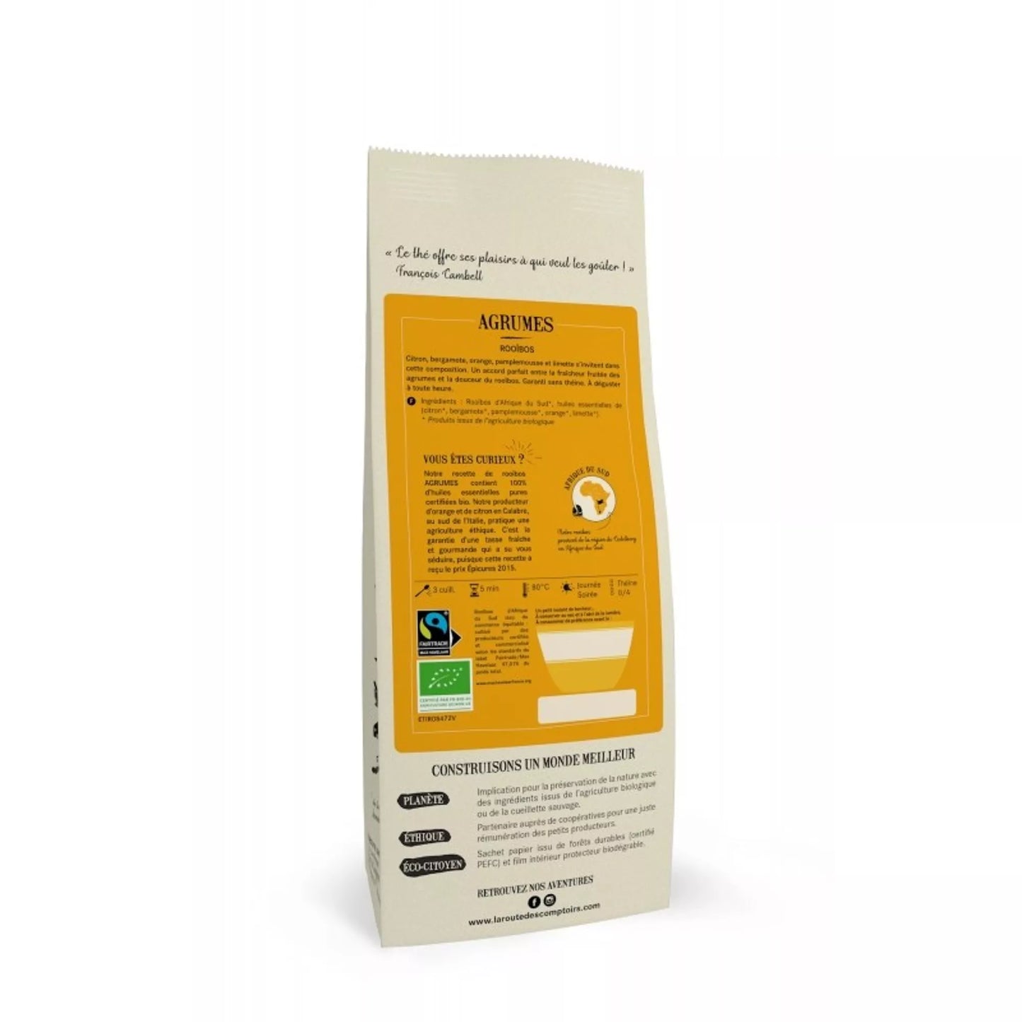 Rooibos Agrumes Bio 5 Agrumes - Infusion Vitaminée Sans Théine