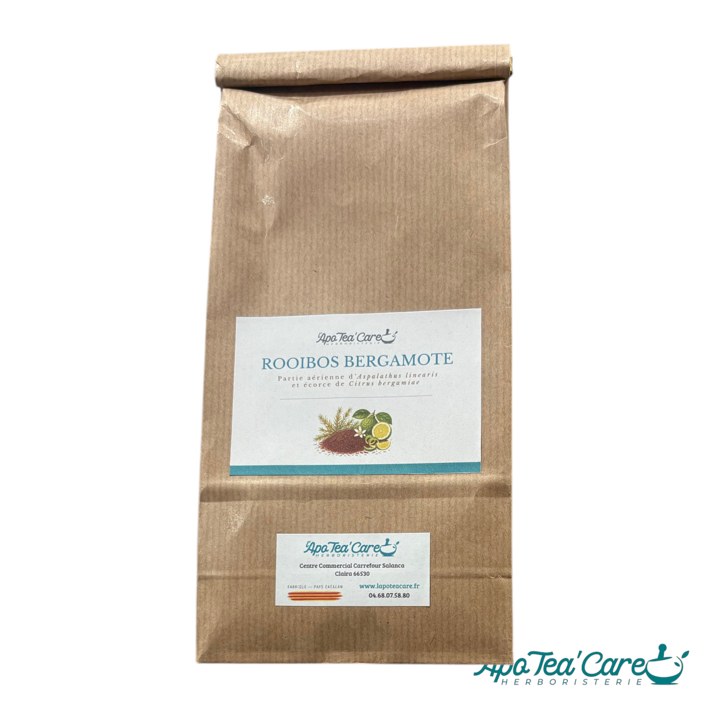 Rooibos rouge bio à la bergamote en vrac — infusion naturelle sans théine aux notes d'agrumes, L'ApoTea'Care