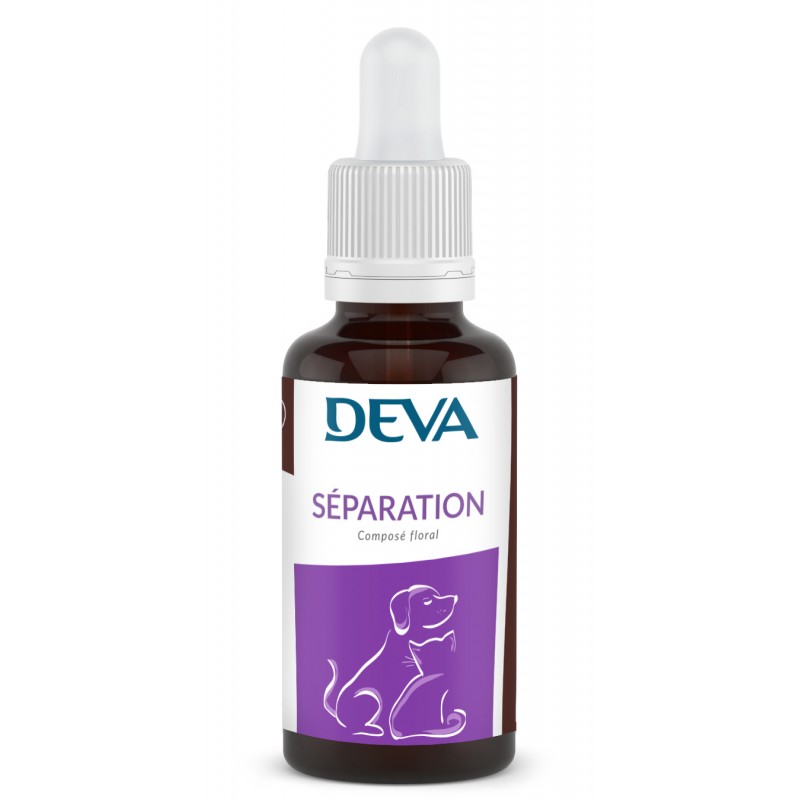 Composé floral Deva Séparation 30ml pour chiens et chats. Réduit l'anxiété- L'apoTea'Care Herboristerie