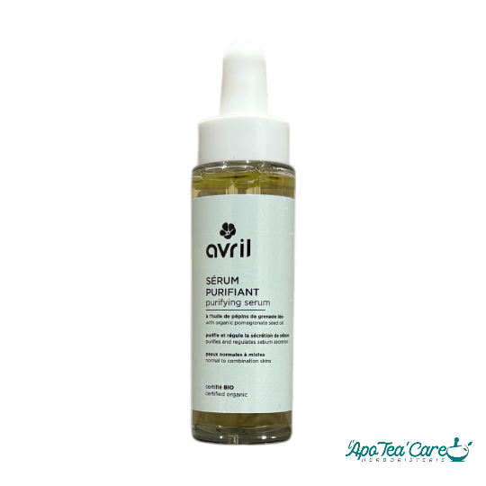 Sérum purifiant Avril Cosmétiques Bio pour un teint purifié et régulé - L'ApoTea'Care skincare naturelle