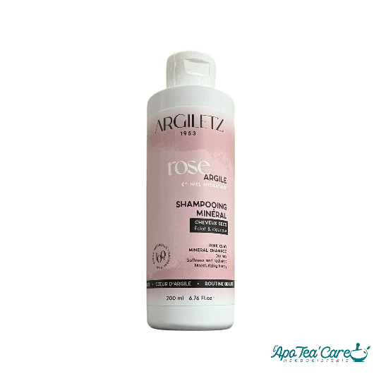 Shampooing Argile Rose & Miel – Cheveux Secs 200ml | ARGILETZ