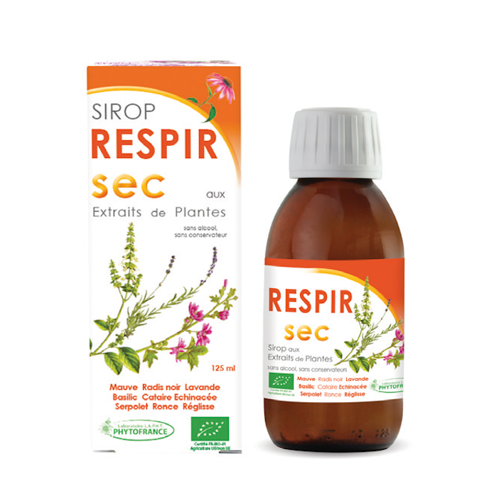 Sirop Respir Sec 125ml Toux Sèche et Gorge Irritée