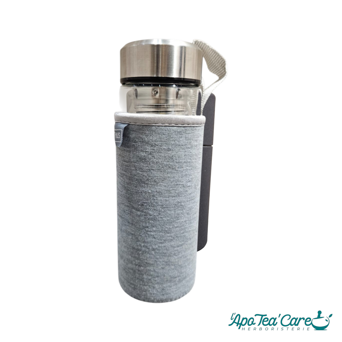 Théière Nomade Nerthus – Bouteille en Verre avec Passoire Inox