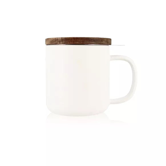 Tisanière Juliet en Grès avec Couvercle en Bois d'Acacia (475 ml ou 300 ml)