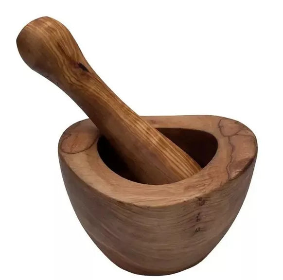 Mortier Rustique avec Pilon en Bois d’Olivier