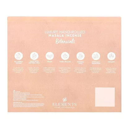 Coffret de bâtonnets d'encens exotiques botaniques Masala