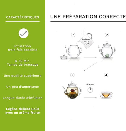 Coffret Cadeau Théière Creano Blossoming "Thé vert"