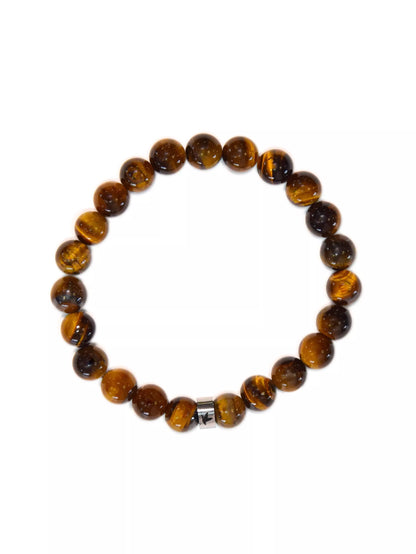Bracelet Oeil de Tigre Perles rondes 8 mm