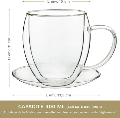 Créano Verre Thermique à Double Paroi XXL