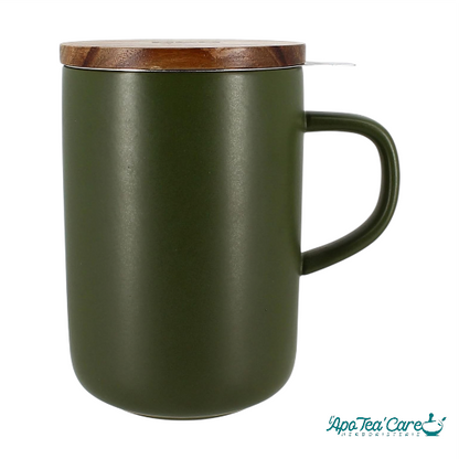 Tisanière Juliet en Grès avec Couvercle en Bois d'Acacia (475 ml ou 300 ml)