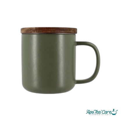 Tisanière Juliet en Grès avec Couvercle en Bois d'Acacia (475 ml ou 300 ml)