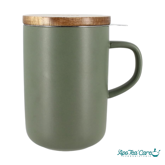 Tisanière Juliet en Grès avec Couvercle en Bois d'Acacia (475 ml ou 300 ml)