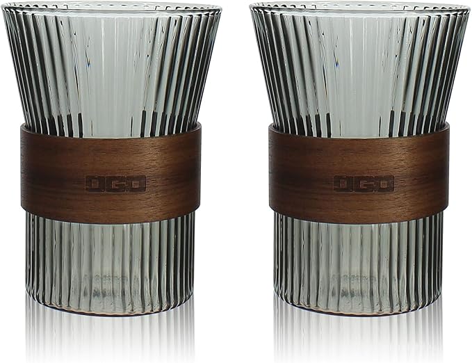 Lot de 2 Tasses Karl 250ml en Verre Borosilicate Graphite