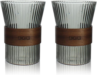 Lot de 2 Tasses Karl 250ml en Verre Borosilicate Graphite