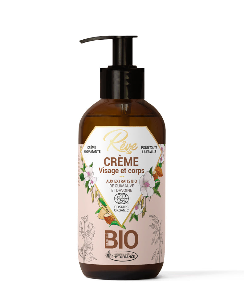 Crème Visage et Corps pour toute la famille Certifiée Bio 250ml