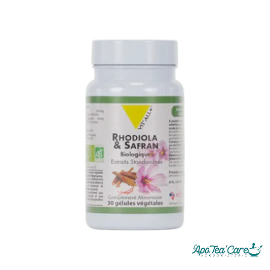 Rhodiola & Safran BIO 30 Gélules Végétales