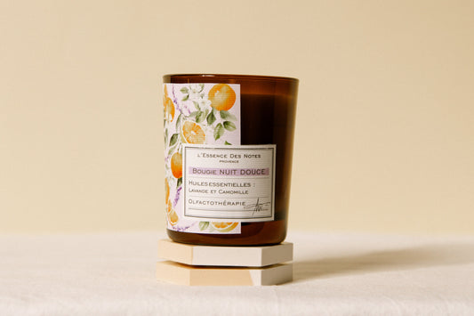 Bougie Nuit Douce Rêve de Provence 180G L'Essence des Notes