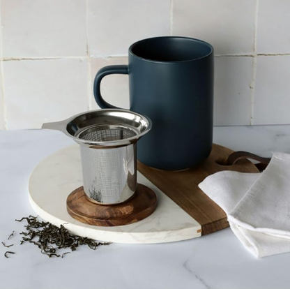 Tisanière Juliet en Grès avec Couvercle en Bois d'Acacia (475 ml ou 300 ml)