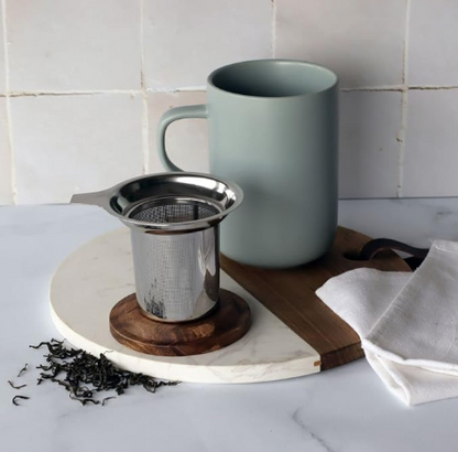 Tisanière Juliet en Grès avec Couvercle en Bois d'Acacia (475 ml ou 300 ml)