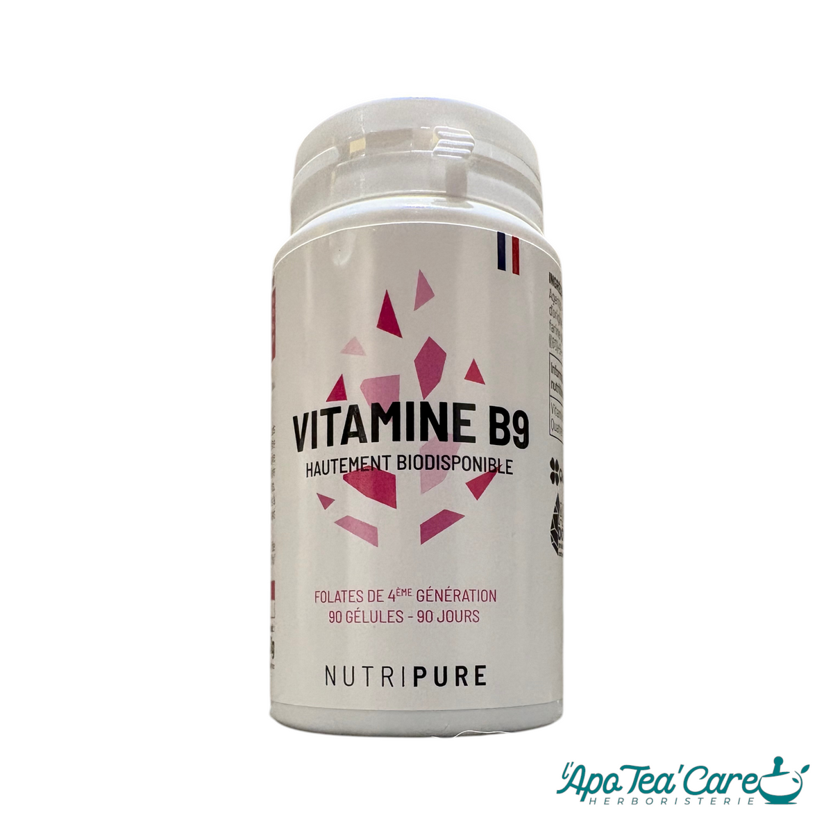 Vitamine B9 90 Gélules Nutripure – Quatrefolic® (5-MTHF) Haute Biodisponibilité