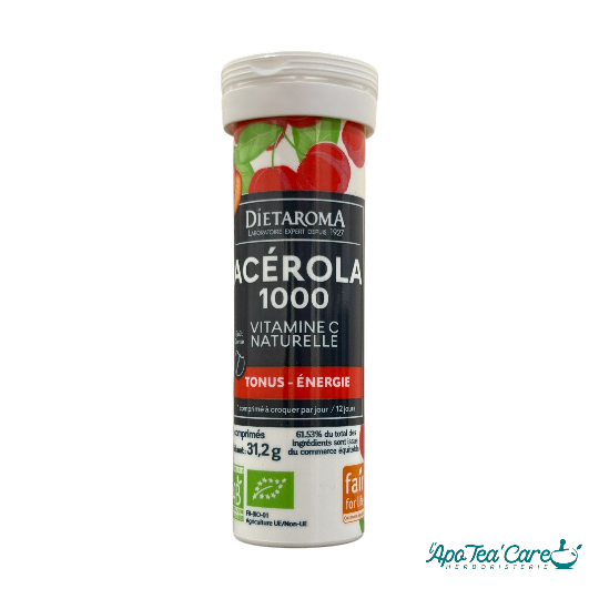Acérola 1000 Bio - Vitamine C - energie et tonus - L'ApoTea'Care