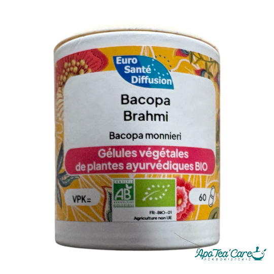 Gélules de Bacopa Brahmi - Plantes ayurvédiques BIO - Herboristerie Perpignan/Claira
