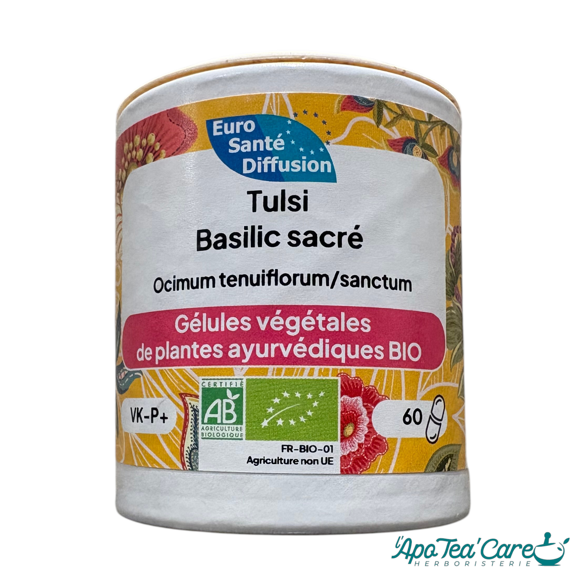 Tulsi Basilic Sacré BIO 275mg 60 gélules PhytoFrance — complément adaptogène ayurvédique — L'ApoTea'Care