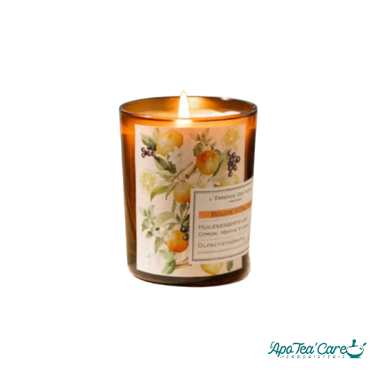 Bougie Vitalité Soleil de Méditerranée 180G L'Essence des Notes